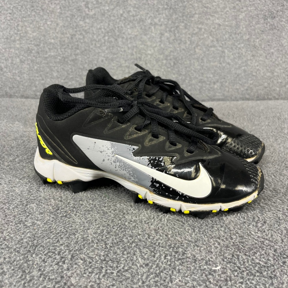 Nike Vapor Ultrafly Keystone Kids 1Y Black White Baseball Cleats 856494-017